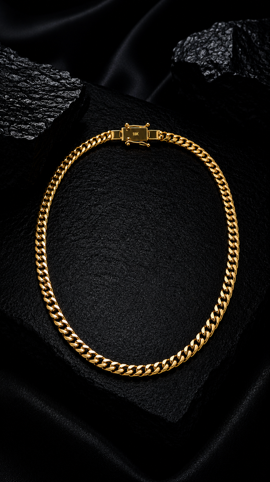 18K Solid Gold Cuban Link Chain | 6.5 mm