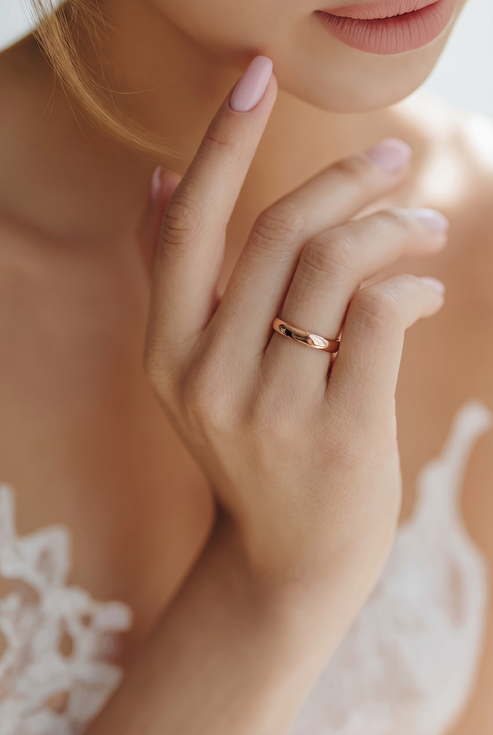 Classic 2mm Rose Gold Wedding Bands in 18K Gold