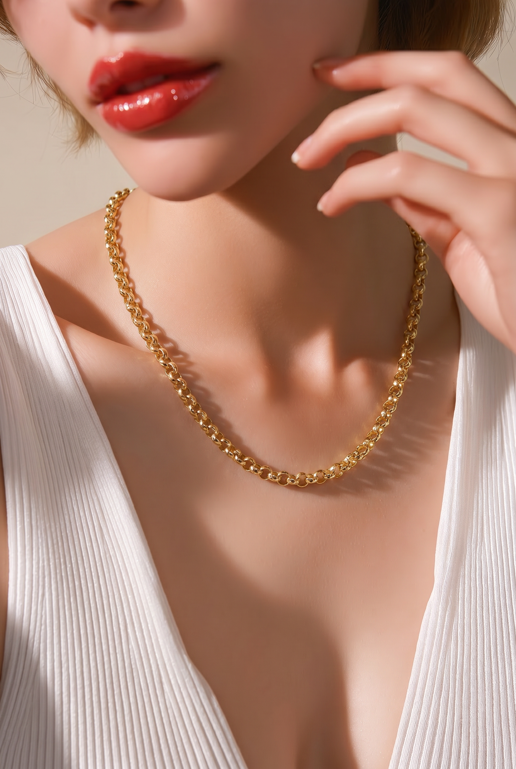 Classic 18K Gold Rolo Chain | 5 mm