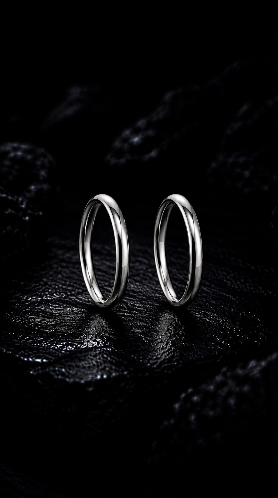 Classic 5mm 18K White Gold Wedding Bands