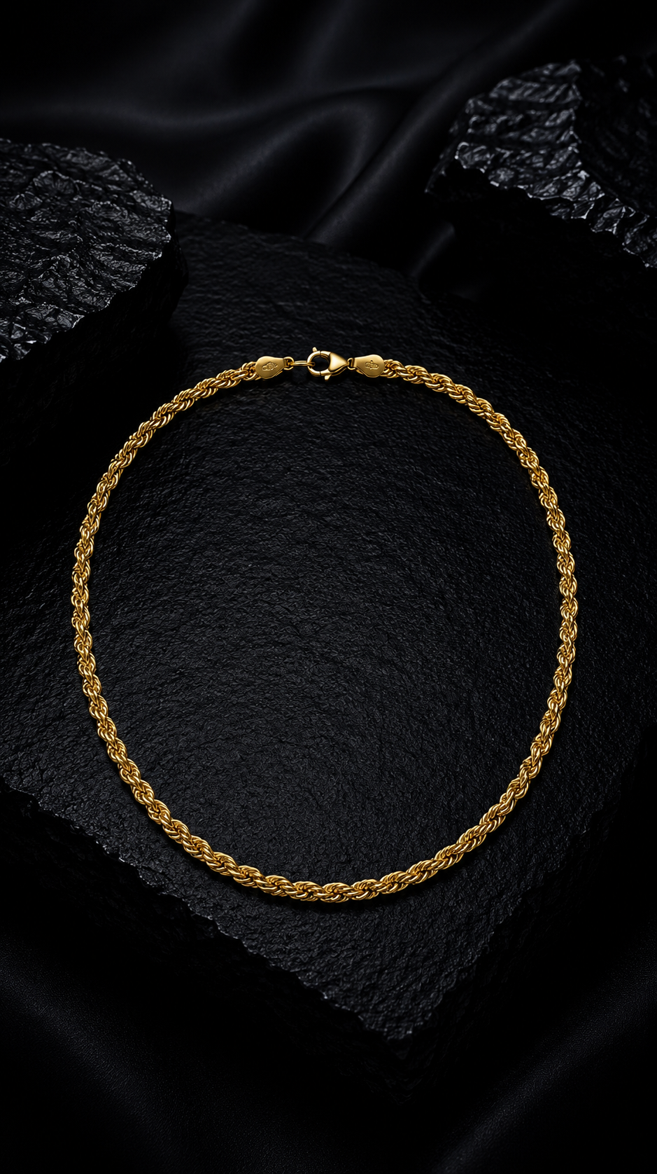 Classic 18K Gold Rope Chain | 3.5 mm