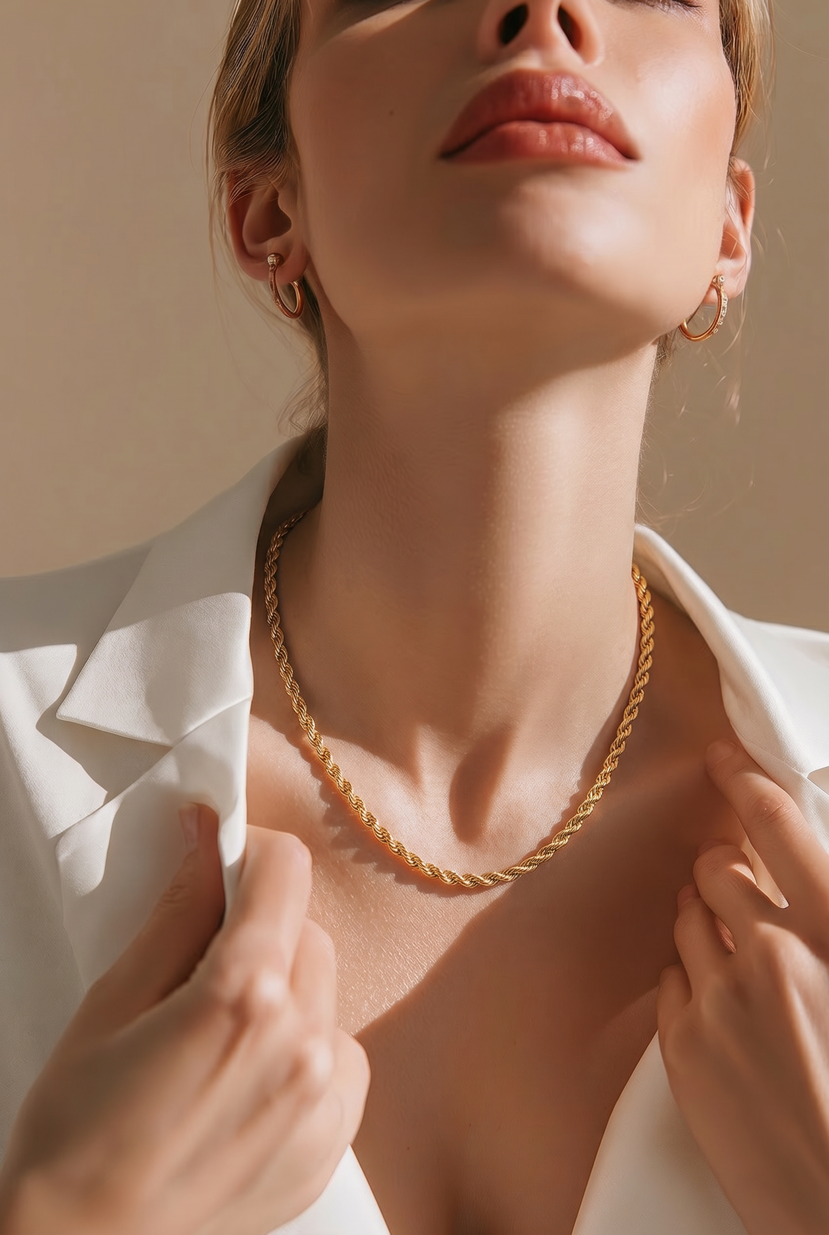 Classic 18K Gold Rope Chain | 3.5 mm